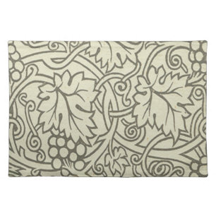 William Morris gray green Grape Vine Pattern Placemat