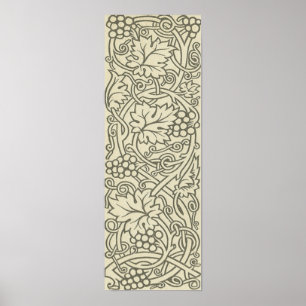 William Morris gray green Grape Vine Pattern Poster