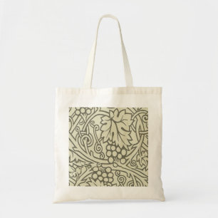 William Morris gray green Grape Vine Pattern Tote Bag