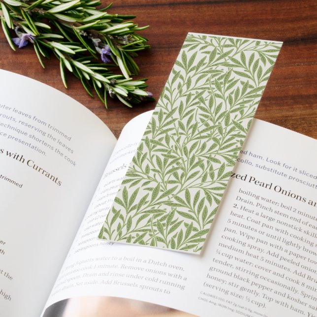 William Morris Green Floral Botanical Pattern Bookmarks (Book)