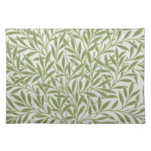 William Morris Green Floral Botanical Pattern Cloth Placemat