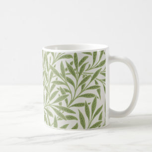 William Morris Green Floral Botanical Pattern Coffee Mug