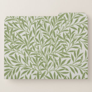 William Morris Green Floral Botanical Pattern File Folder