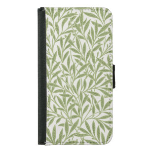 William Morris Green Floral Botanical Pattern Samsung Galaxy S5 Wallet Case