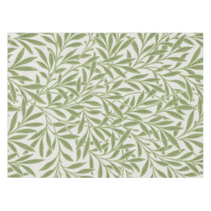 William Morris Green Floral Botanical Pattern Tablecloth