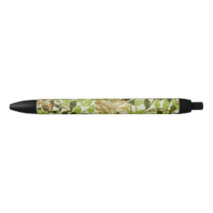 William Morris Green Honeysuckle Floral Wallpaper Pen