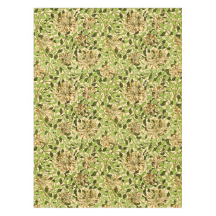 William Morris Green Honeysuckle Floral Wallpaper Tablecloth