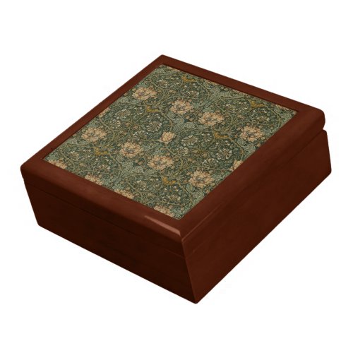 William Morris Green Honeysuckle Keepsake Box