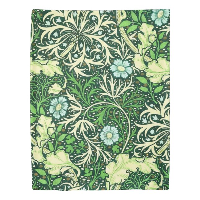 William Morris - Green Seaweed Pattern Duvet Cover (Front)