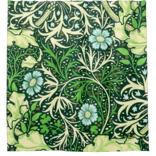 William Morris - Green Seaweed Pattern Shower Curtain