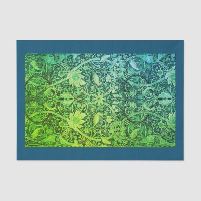 William Morris GREEN Tissue Paper (Front)