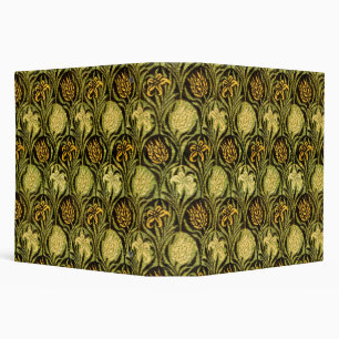 William Morris Green Tulip Lily Wallpaper 3 Ring Binder
