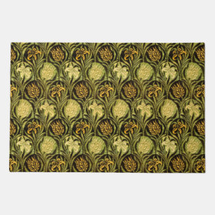 William Morris Green Tulip Lily Wallpaper Doormat