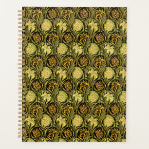 William Morris Green Tulip Lily Wallpaper Planner