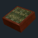 William Morris: Green Tulip & Rose Keepsake Box<br><div class="desc">The rich "Tulip and Rose" pattern was created by the English designer William Morris in 1876. This rendition, crafted in woven wool, comes from the book, The art of William Morris, by Aylmer Vallance (London: Chiswick Press, 1897), in the collection of the Sterling and Francine Clark Art Institute Library via...</div>