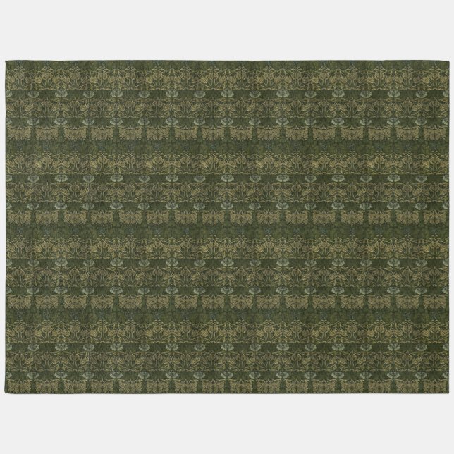 William Morris: Green Tulip & Rose Rug (Front)