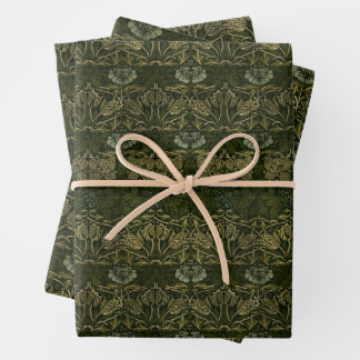 William Morris: Green Tulip & Rose Wrapping Paper