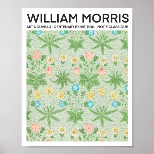 William Morris Green Vintage Exhibition Gallery  Poster