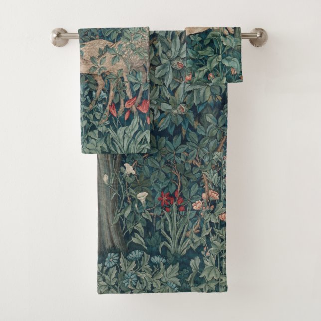 William Morris Greenery Bath Towel Set (Insitu)