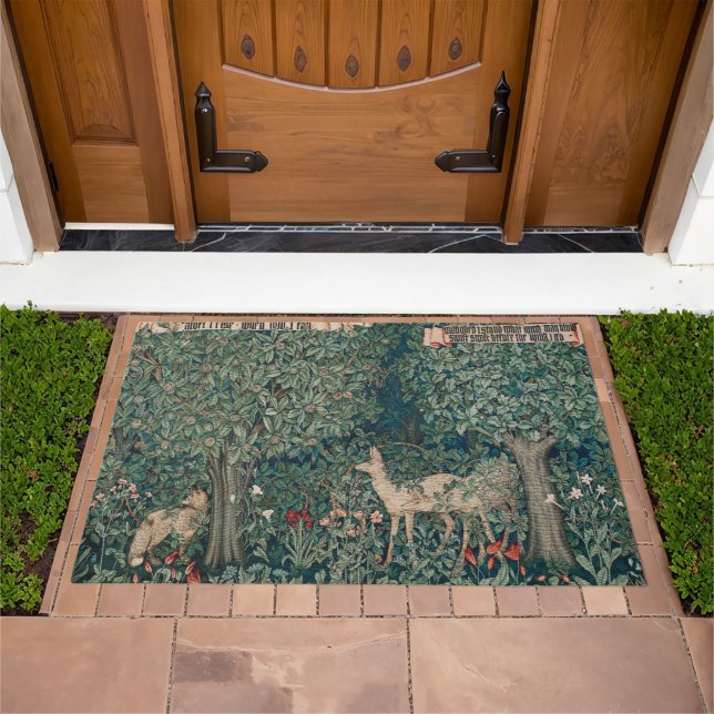 William Morris Greenery Forest Animal Botanical Doormat (Outdoor)