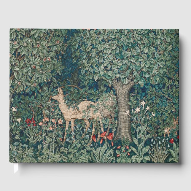 William Morris Greenery Forest Animal Botanical Guest Book (Front)