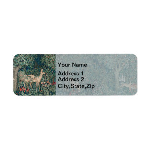 William Morris Greenery Forest Animal Botanical Label