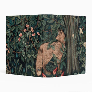 William Morris Greenery Fox Wildlife Art Mini Binder