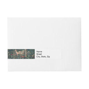 William Morris Greenery Fox Wildlife Art Wrap Around Address Label