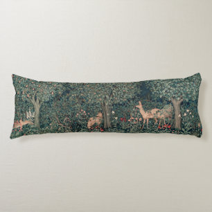 William Morris Greenery Fox Wildlife Body Pillow