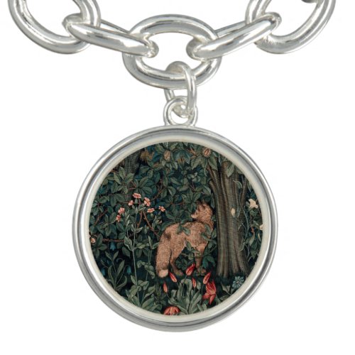William Morris Greenery Fox Wildlife  Bracelet