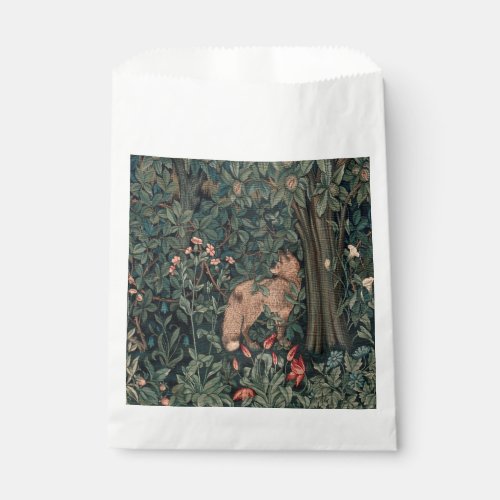 William Morris Greenery Fox Wildlife  Favor Bag