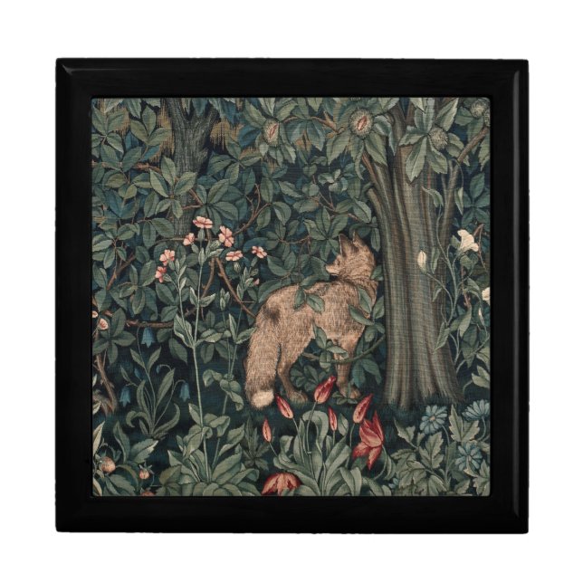William Morris Greenery Fox Wildlife  Gift Box (Front)