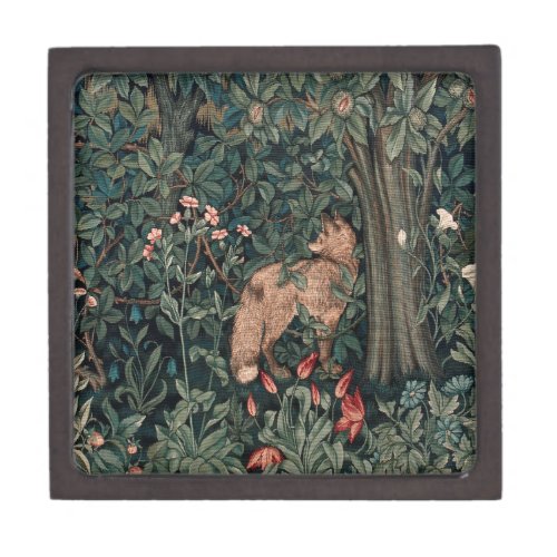 William Morris Greenery Fox Wildlife  Gift Box