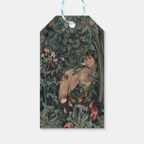 William Morris Greenery Fox Wildlife  Gift Tags