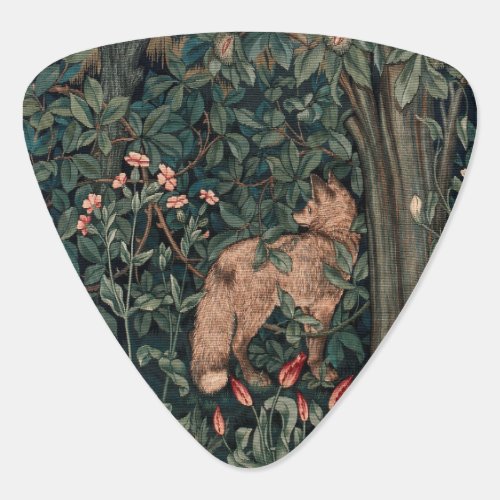 William Morris Greenery Fox Wildlife  Guitar Pick