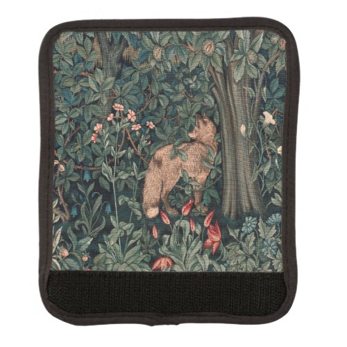 William Morris Greenery Fox Wildlife  Luggage Handle Wrap