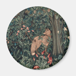 William Morris Greenery Fox Wildlife Magnet