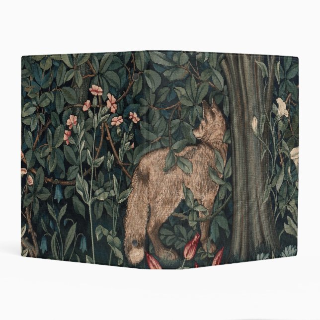William Morris Greenery Fox Wildlife  Mini Binder (Background)