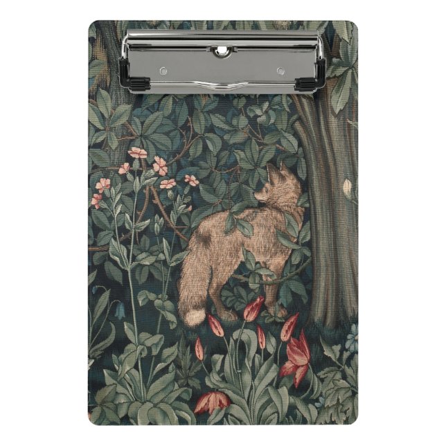 William Morris Greenery Fox Wildlife  Mini Clipboard (Front)