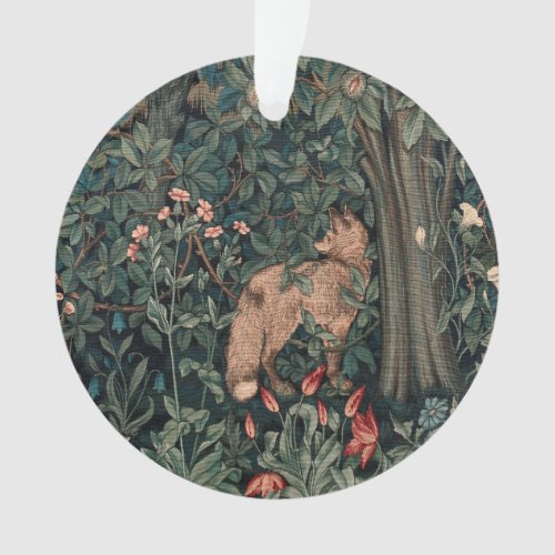 William Morris Greenery Fox Wildlife  Ornament