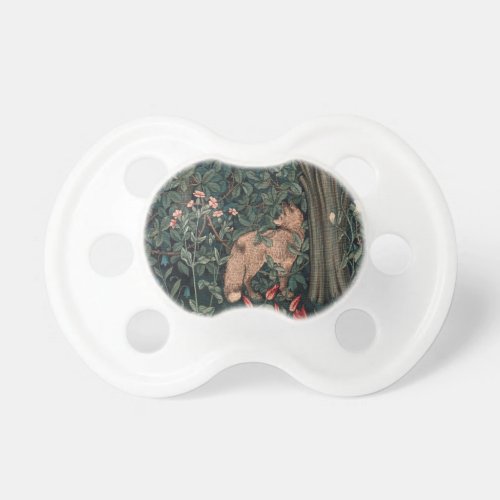 William Morris Greenery Fox Wildlife  Pacifier