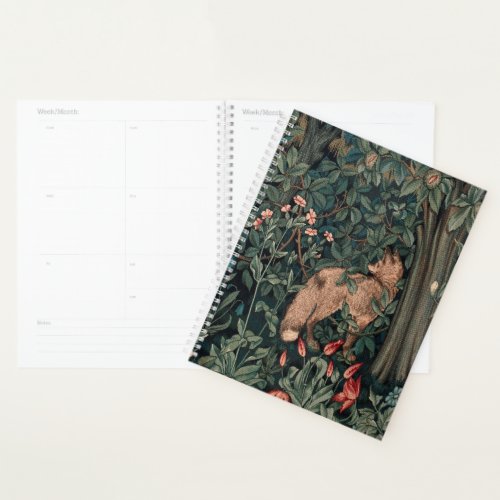 William Morris Greenery Fox Wildlife  Planner