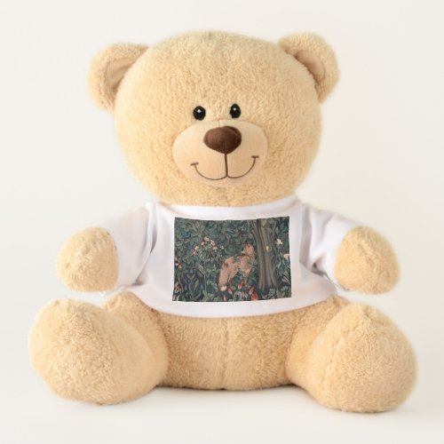 William Morris Greenery Fox Wildlife  Teddy Bear