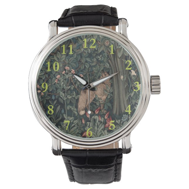 William Morris Greenery Fox Wildlife  Watch (Front)
