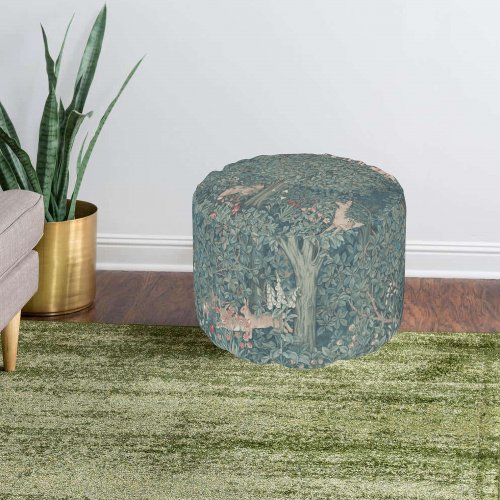 William Morris greenery Round Pouf