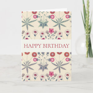 WILLIAM MORRIS "HAPPY BIRTHDAY" GREETING CARD