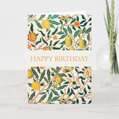 WILLIAM MORRIS HAPPY BIRTHDAY GREETING CARD