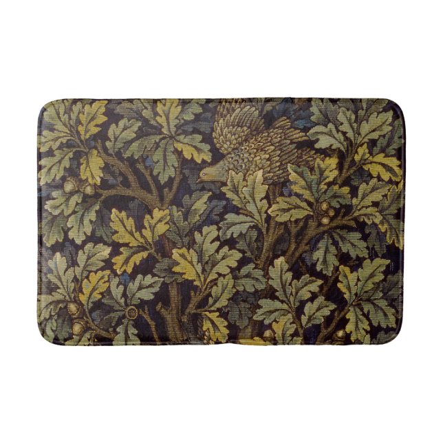 William Morris  Hen Pheasant Bird Tree Botanical Bath Mat (Front)