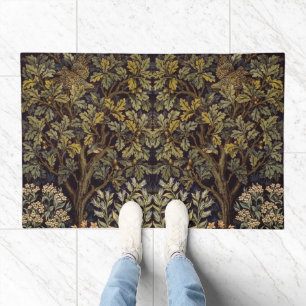 William Morris  Hen Pheasant Bird Tree Botanical Doormat