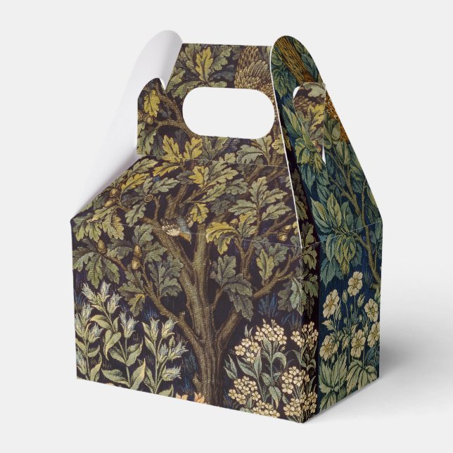 William Morris  Hen Pheasant Bird Tree Botanical Favor Boxes (Front Side)